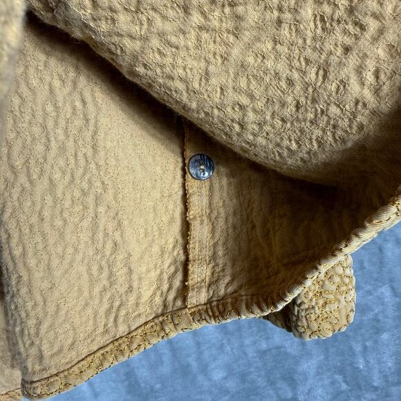 Click by Color me Cotton‎ Textured Cardigan Jacket Size Large Yellow - Picture 4 of 11